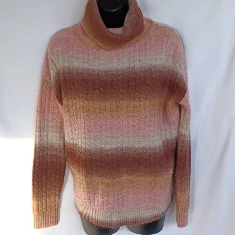 Kut from The Kloth Sweater stripped Size Small, brown & pink